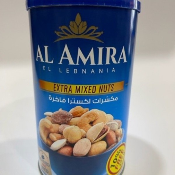 ΞΗΡΟΙ ΚΑΡΠΟΙ  EXTRA MIX NUTS AL AMIRA (ΜΠΛΕ ΚΟΥΤΙ) ΛΙΒΑΝΟΥ 450 ΓΡ * 12 ΤΕΜ. 